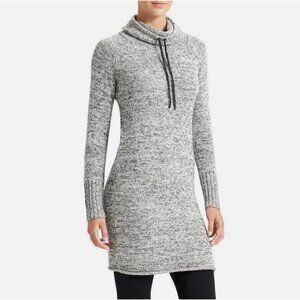 Athleta Wool Midi Sweater Dress Traverse City Cowl Neck Gray Heather Marl
